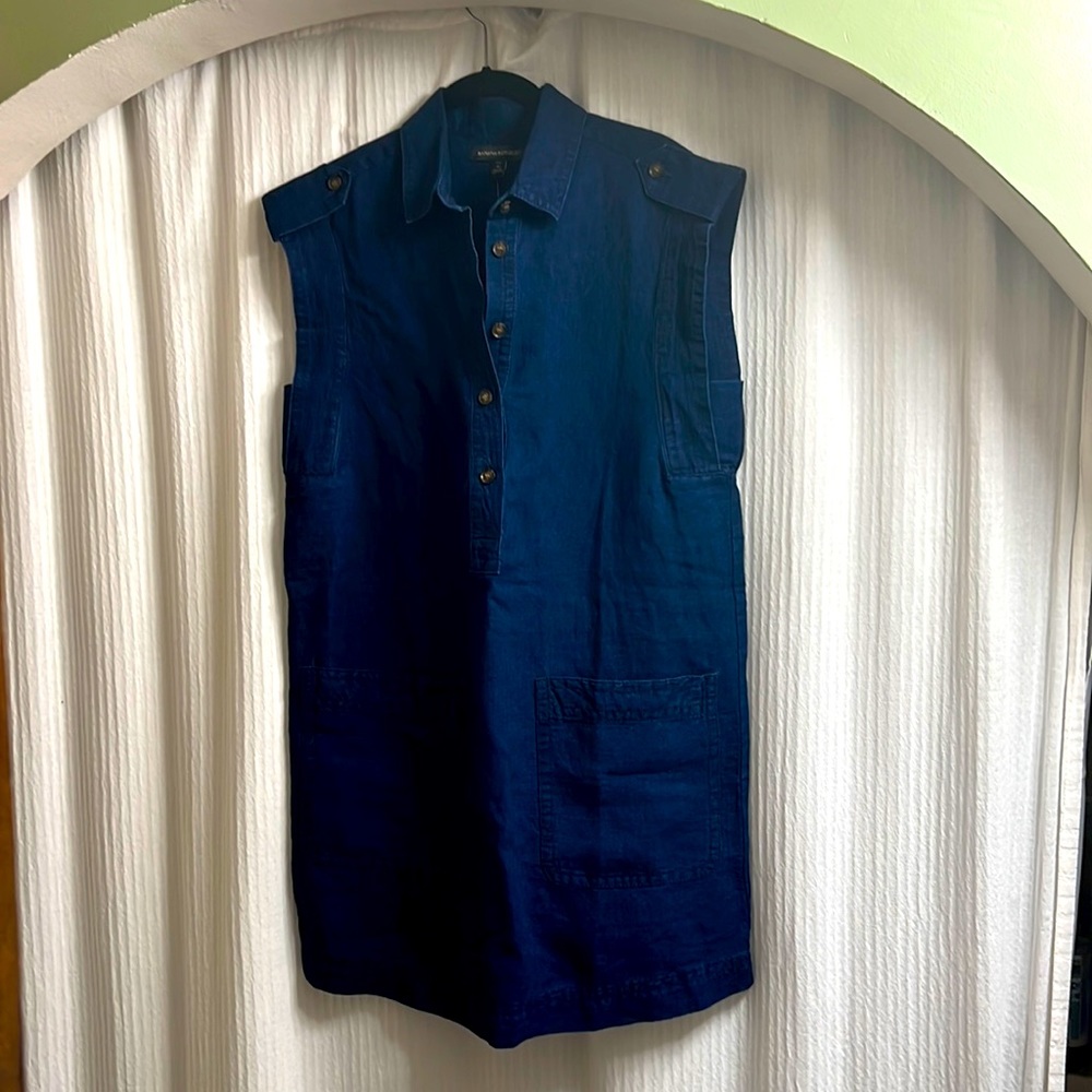 Denim shift dress